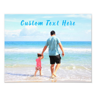 Your Photo Print Poster with Custom Text