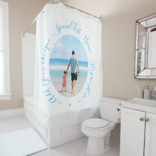 Your Photo Shower Curtain with Custom Text