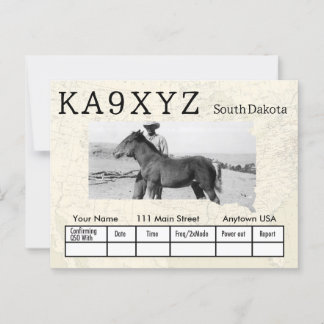Your Photo South Dakota Shaped Cutout Custom QSL Postcard