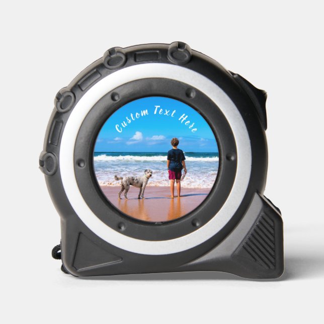 Your Photo Tape Measure with Custom Text Name 1 (Front)
