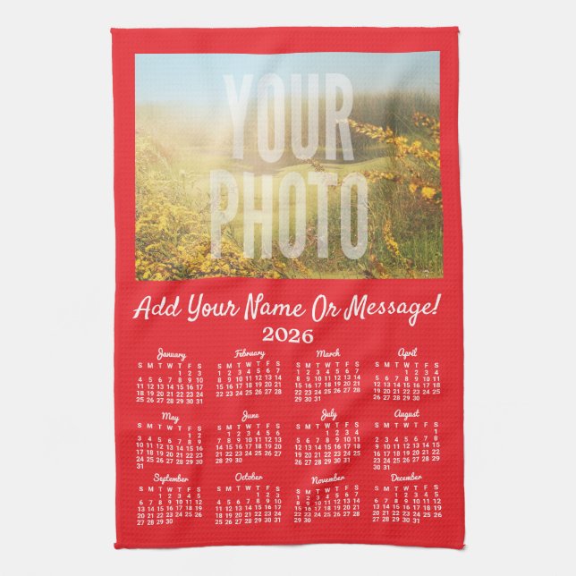 Your Photo Tea Towel Calendar (Vertical)