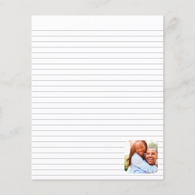 Your Photo Template Lined Paper Pieces (Front)