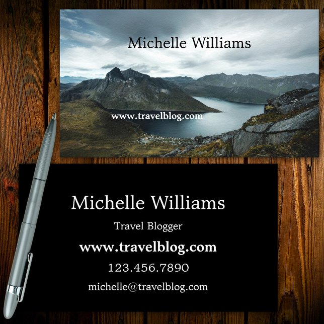 Your Photo Template Travel Blog Business Card (Creator Uploaded)