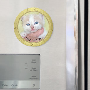 Your Photo/Text -Traditional Annual Gift - Golden  Magnet