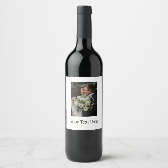YOUR Photo & Text wine Label (Front)