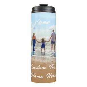 Your Photo Thermal Tumbler with Custom Text