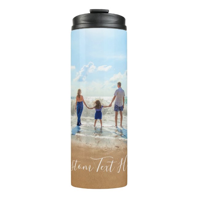Your Photo Thermal Tumbler with Custom Text (Front)