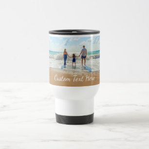 Your Photo Travel Mug with Custom Text