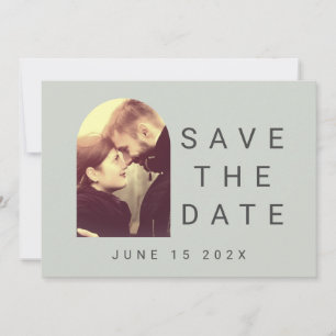 Your Photo Typographic Sage Blush Save The Date