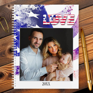 Your Photo USA Flag Patriot Planner