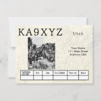 Your Photo Utah Shaped Cutout Custom QSL