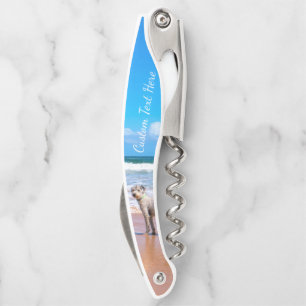 Your Photo Waiter's Corkscrew with Custom Text