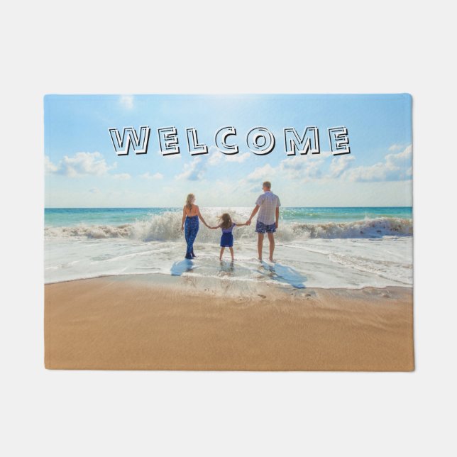 Your Photo Welcome Doormat Personalised (Front)