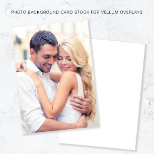 Your Photo White Background For Vellum Overlay Invitation