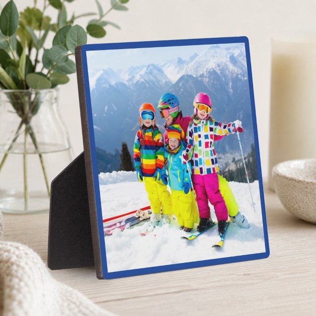 Your Photo with Dark Blue Border Plaque (Your Photo with Dark Blue Border Plaque)