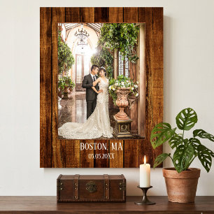 Your Photo with Wood Custom Print