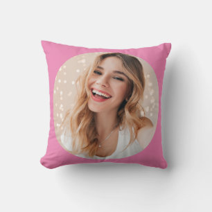Your photo your face on a personalized cushion