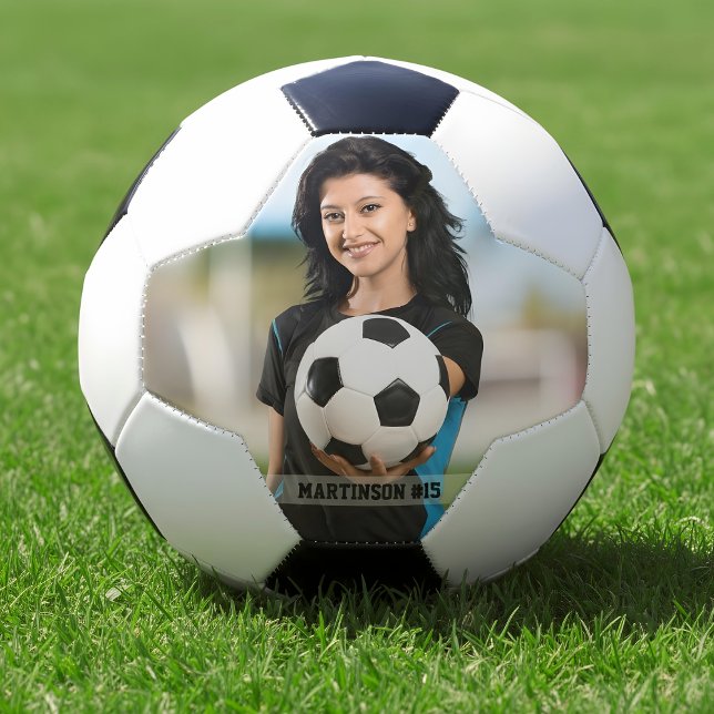 Your Photo, Your Text Soccer Ball (Customize with name and team number.)