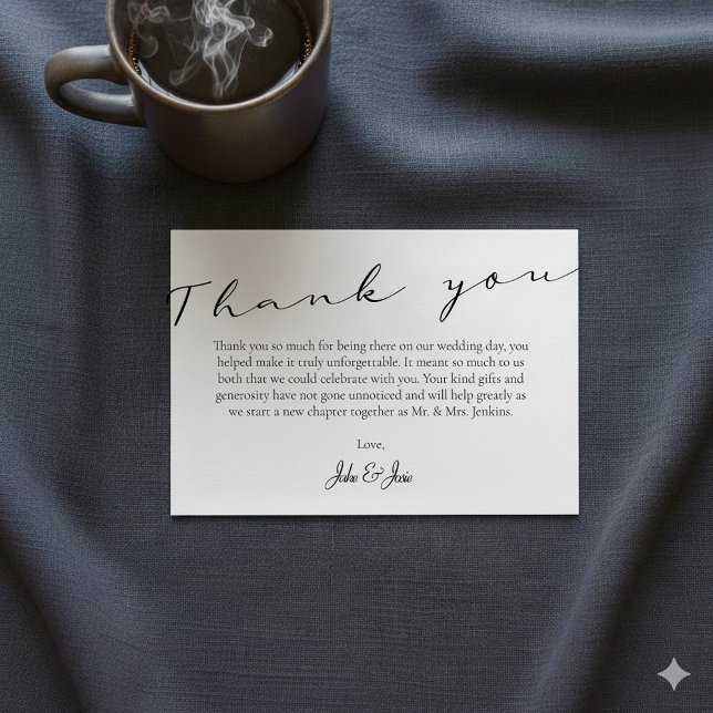 Your photos and memories QR code wedding Thank You Card (Your photos and memories QR code wedding Thank You Card.)