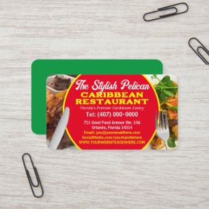 Your Photos Caribbean Restaurant Catering Services Business Card