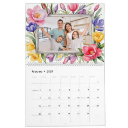 Your Photos Colourful Floral Garden Lover's Family Calendar