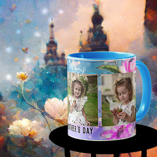 Your Photos Colourful Floral Mother's Day Mug