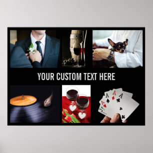 YOUR PHOTOS custom collage template poster