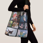 YOUR PHOTOS custom collage template tote bags