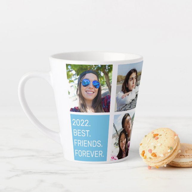 YOUR PHOTOS Custom Text Latte Mug (In Situ)