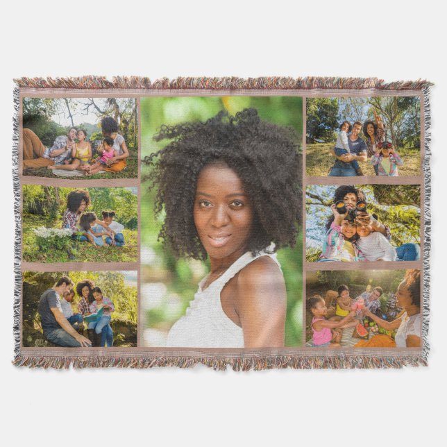 YOUR PHOTOS custom throw blanket (Front)