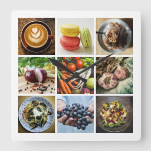 YOUR PHOTOS / Foodie custom template wall clock