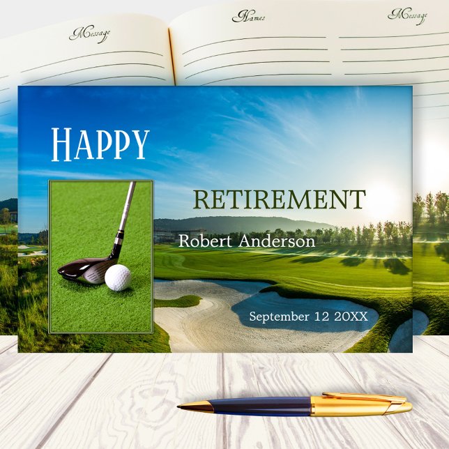 Your Photos Golf Retirement Guest Book (Creator Uploaded)