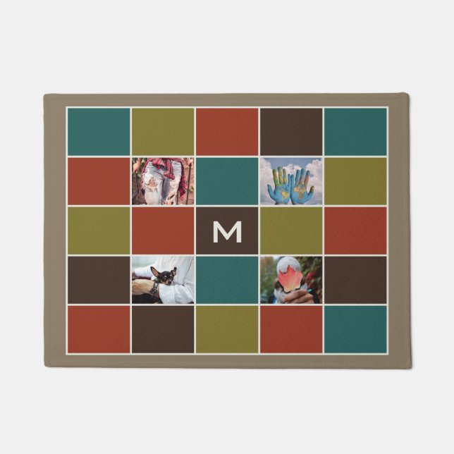 YOUR PHOTOS & MONOGRAM custom door mats (Front)