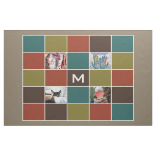 YOUR PHOTOS & MONOGRAM custom fabric