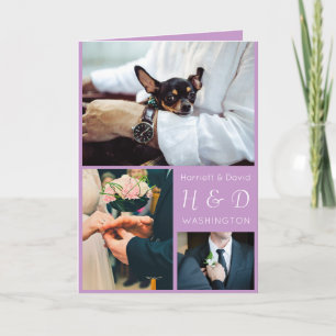 YOUR PHOTOS, Monogram & Text greeting card
