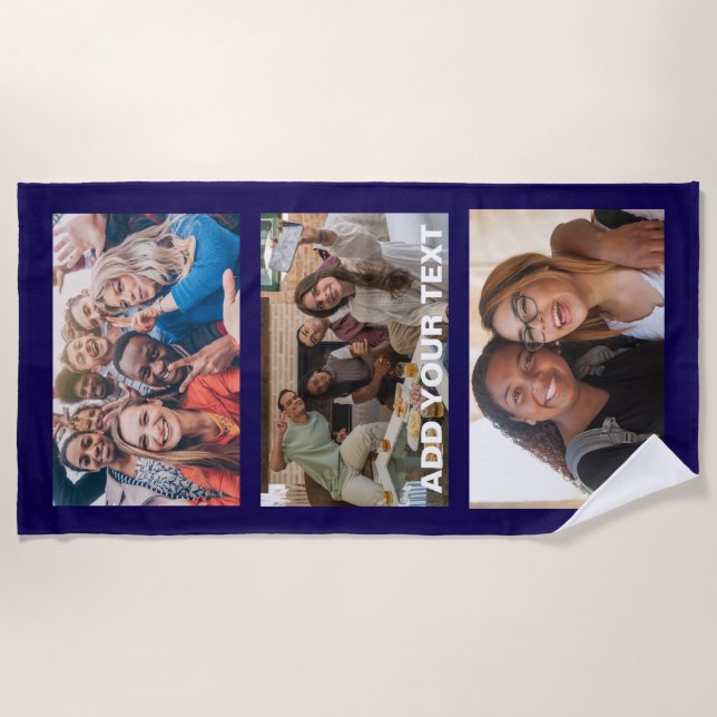 Your Photos Personalised Collage Beach Towel (Front)