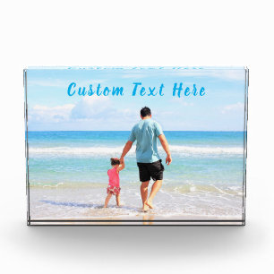 Your Photos Personalised Photo Block Custom Text