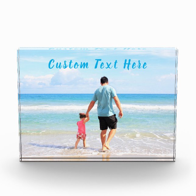 Your Photos Personalised Photo Block Custom Text (Front)