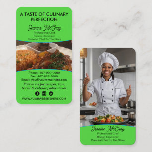 Your Photos Restaurant Chef Catering Services Business Card