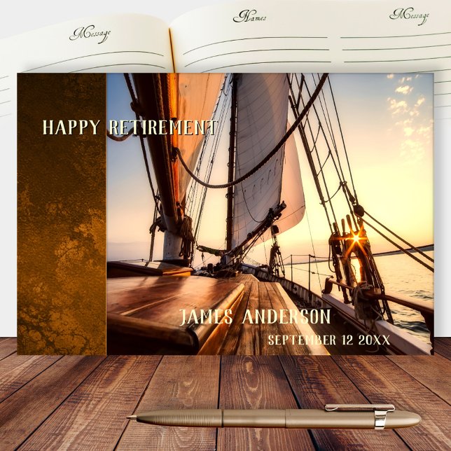 Your Photos Sailboat Retirement Guest Book (Creator Uploaded)
