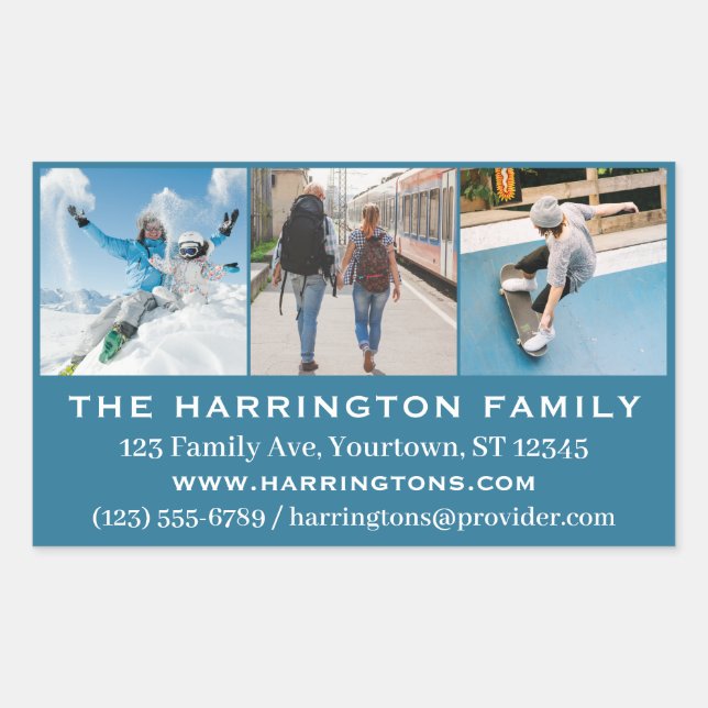 YOUR photos, text and colour custom stickers (Front)