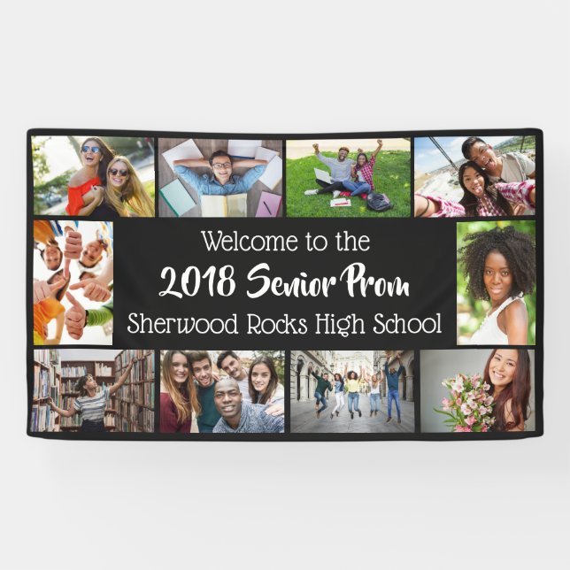 YOUR PHOTOS, TEXT & COLOR custom banner (Horizontal)