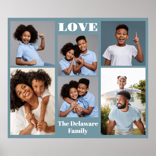 YOUR Photos, Text & Colour Poster (Front)