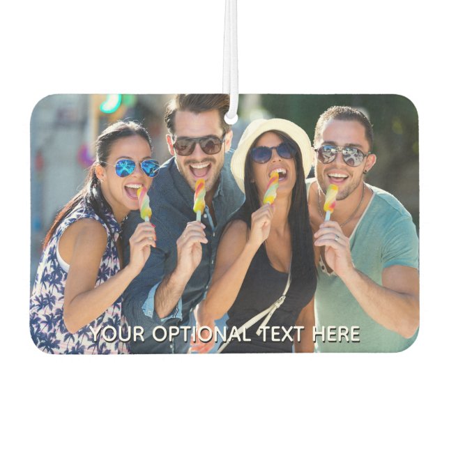 YOUR PHOTOS & TEXT custom car air freshner Freshener (Front)