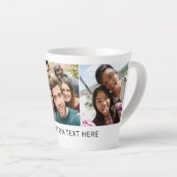 YOUR photos & text custom latte mug