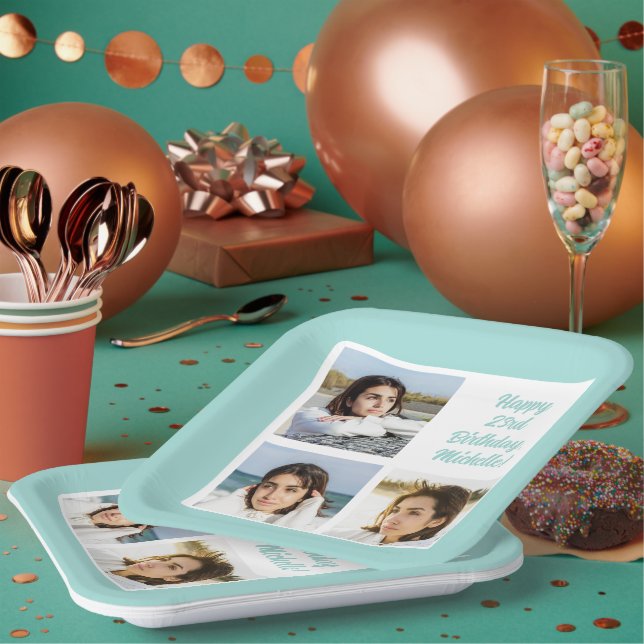 YOUR Photos & Text Paper Plate (Multi)