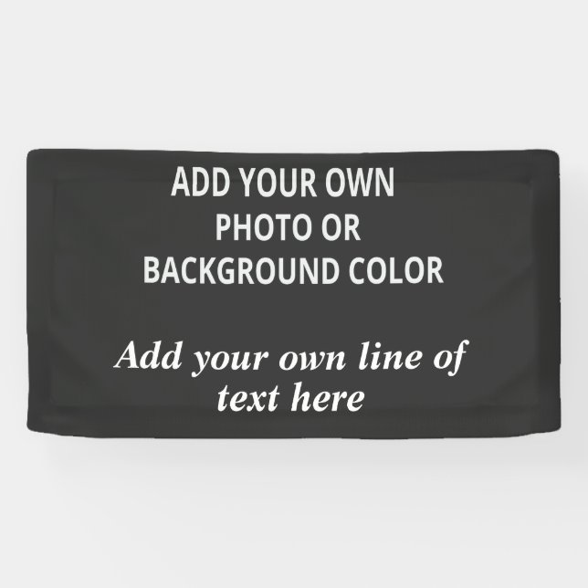 Your picture or background colour. Your text Throw Banner (Horizontal)