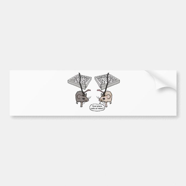 Your Place (Cells) or Mine? Bumper Sticker (Front)