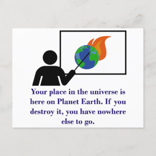 Your Place In The Universe - Climate Change Quote Postcard