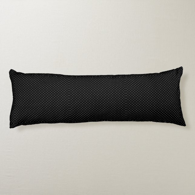 Your Polka Dots Colour on Black Click Customise Body Cushion (Back)